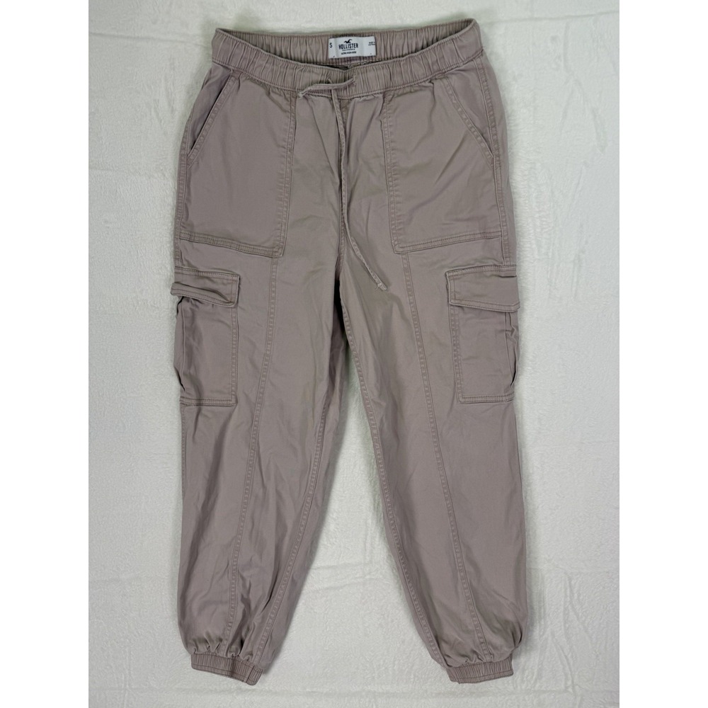 Hollister Pants Womens Small Pink Blush Ultra High Rise Jogger Cargo Drawstring